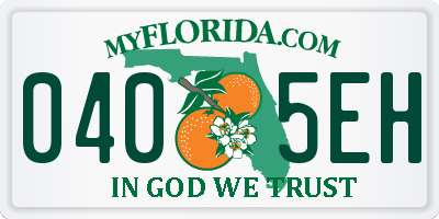 FL license plate 0405EH