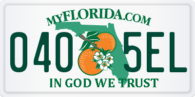 FL license plate 0405EL