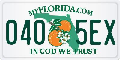 FL license plate 0405EX