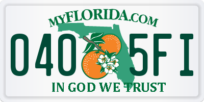 FL license plate 0405FI
