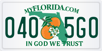 FL license plate 0405GO