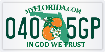 FL license plate 0405GP