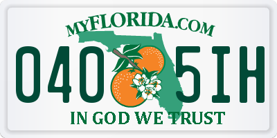 FL license plate 0405IH