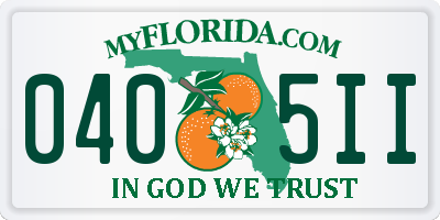 FL license plate 0405II