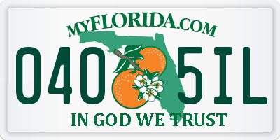 FL license plate 0405IL