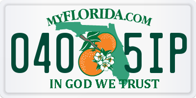 FL license plate 0405IP