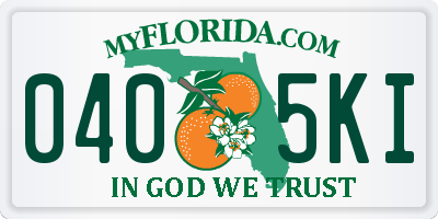 FL license plate 0405KI
