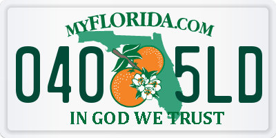 FL license plate 0405LD