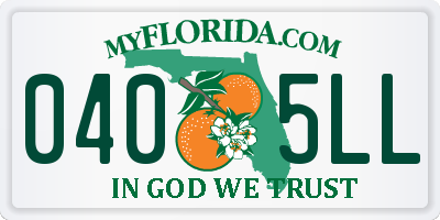 FL license plate 0405LL