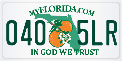 FL license plate 0405LR