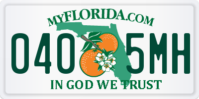 FL license plate 0405MH