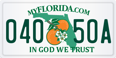 FL license plate 0405OA