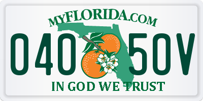 FL license plate 0405OV