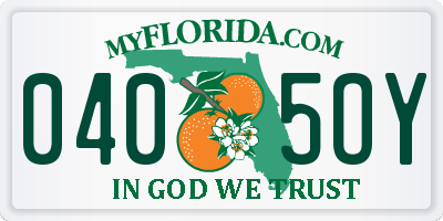 FL license plate 0405OY