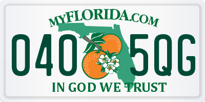 FL license plate 0405QG