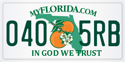 FL license plate 0405RB