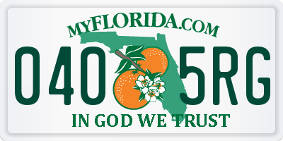 FL license plate 0405RG