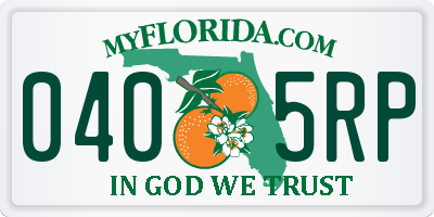 FL license plate 0405RP