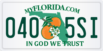 FL license plate 0405SI