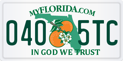 FL license plate 0405TC