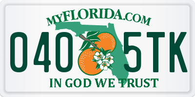FL license plate 0405TK