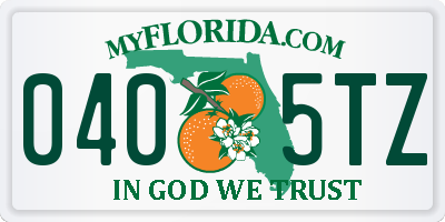 FL license plate 0405TZ