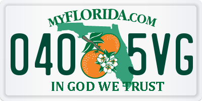 FL license plate 0405VG
