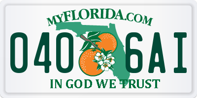 FL license plate 0406AI