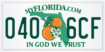 FL license plate 0406CF