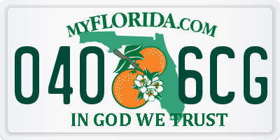 FL license plate 0406CG
