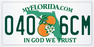 FL license plate 0406CM
