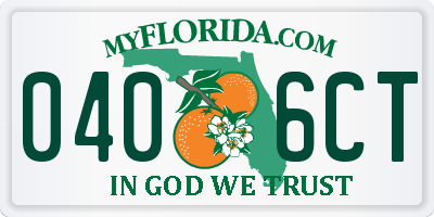 FL license plate 0406CT