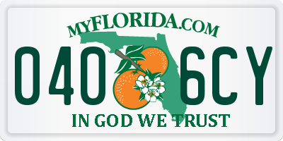 FL license plate 0406CY