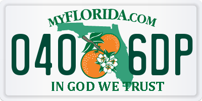 FL license plate 0406DP