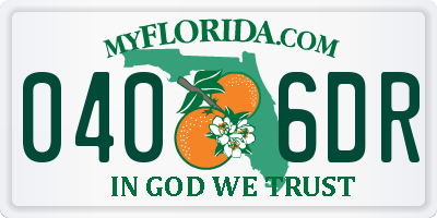 FL license plate 0406DR