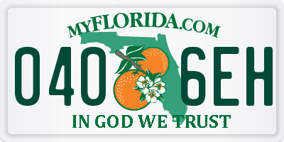 FL license plate 0406EH