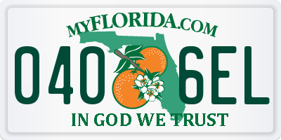 FL license plate 0406EL