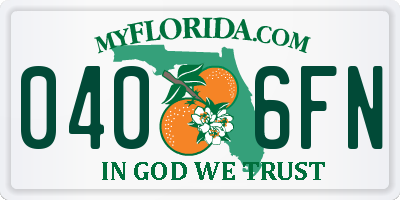FL license plate 0406FN