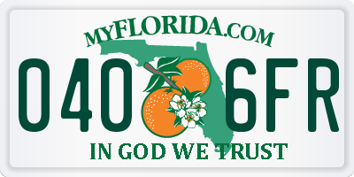 FL license plate 0406FR