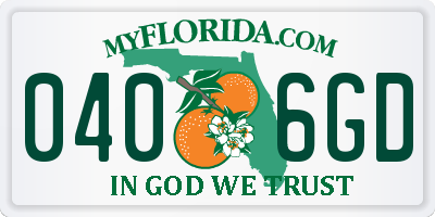 FL license plate 0406GD