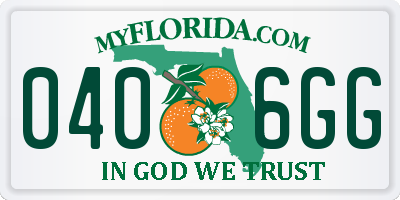 FL license plate 0406GG