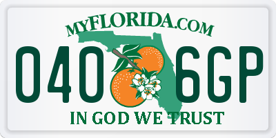 FL license plate 0406GP