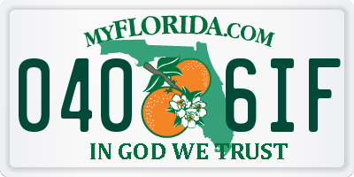 FL license plate 0406IF