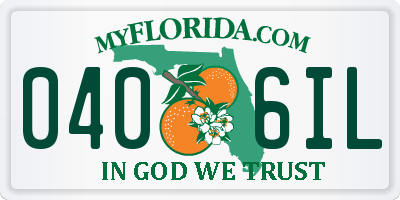 FL license plate 0406IL