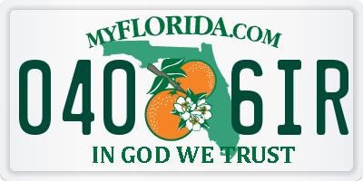 FL license plate 0406IR