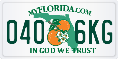 FL license plate 0406KG