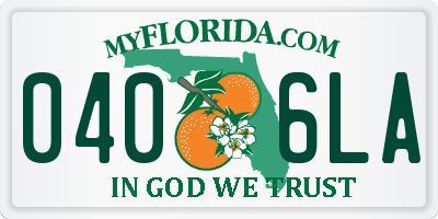 FL license plate 0406LA
