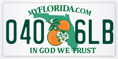 FL license plate 0406LB