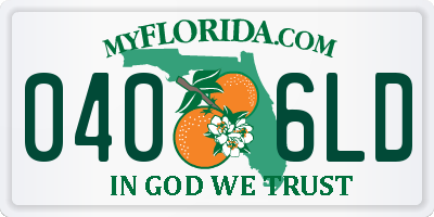 FL license plate 0406LD
