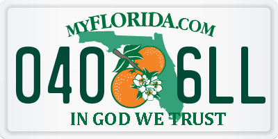 FL license plate 0406LL